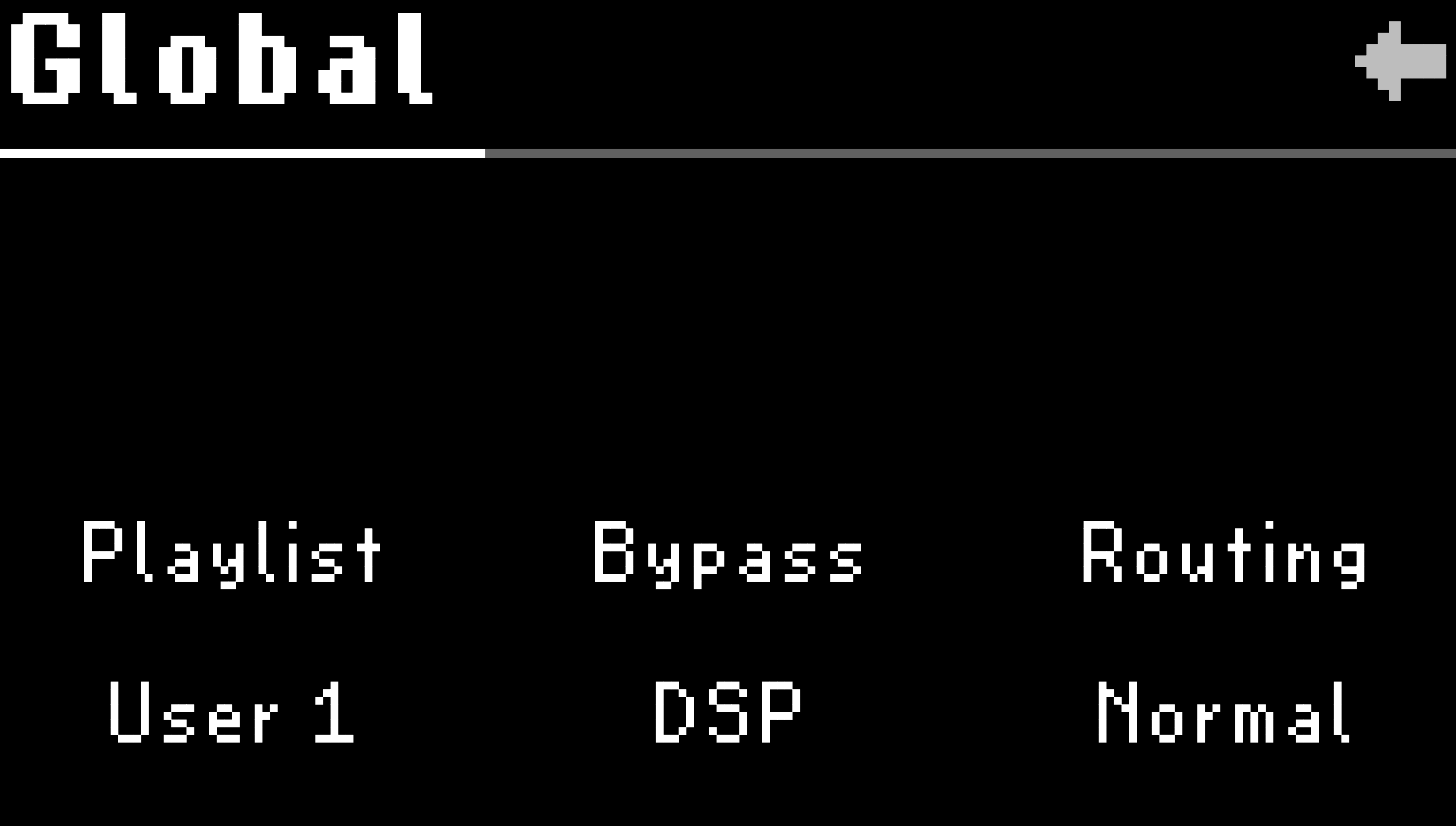 System Menu - Global page