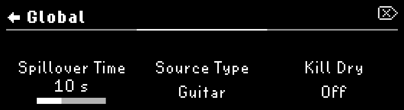 System Menu - Global page