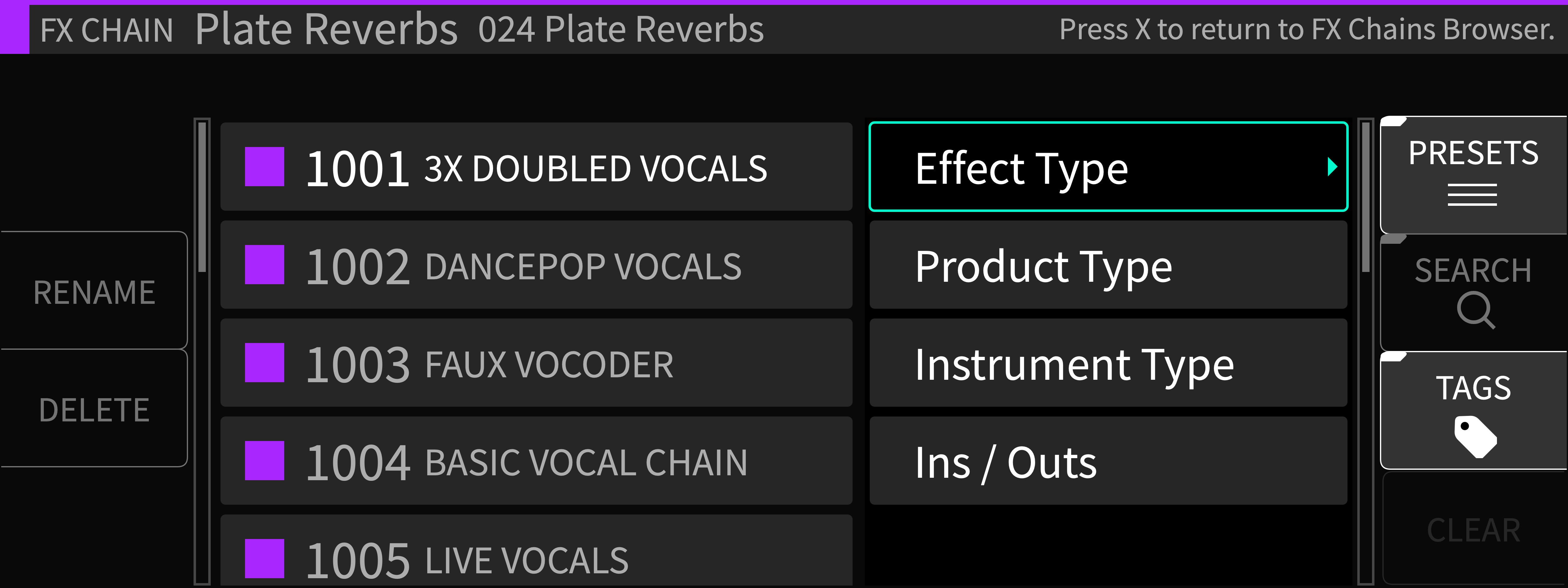 FX Chain Tags