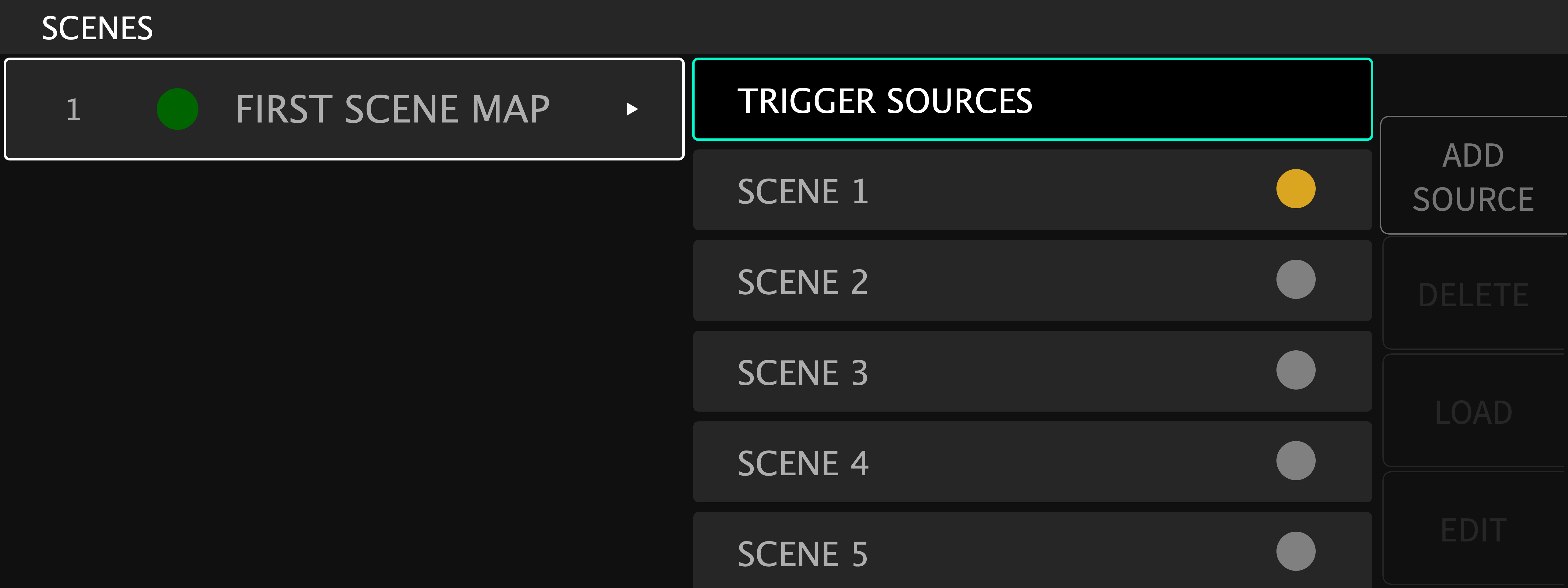 scenes add trigger source