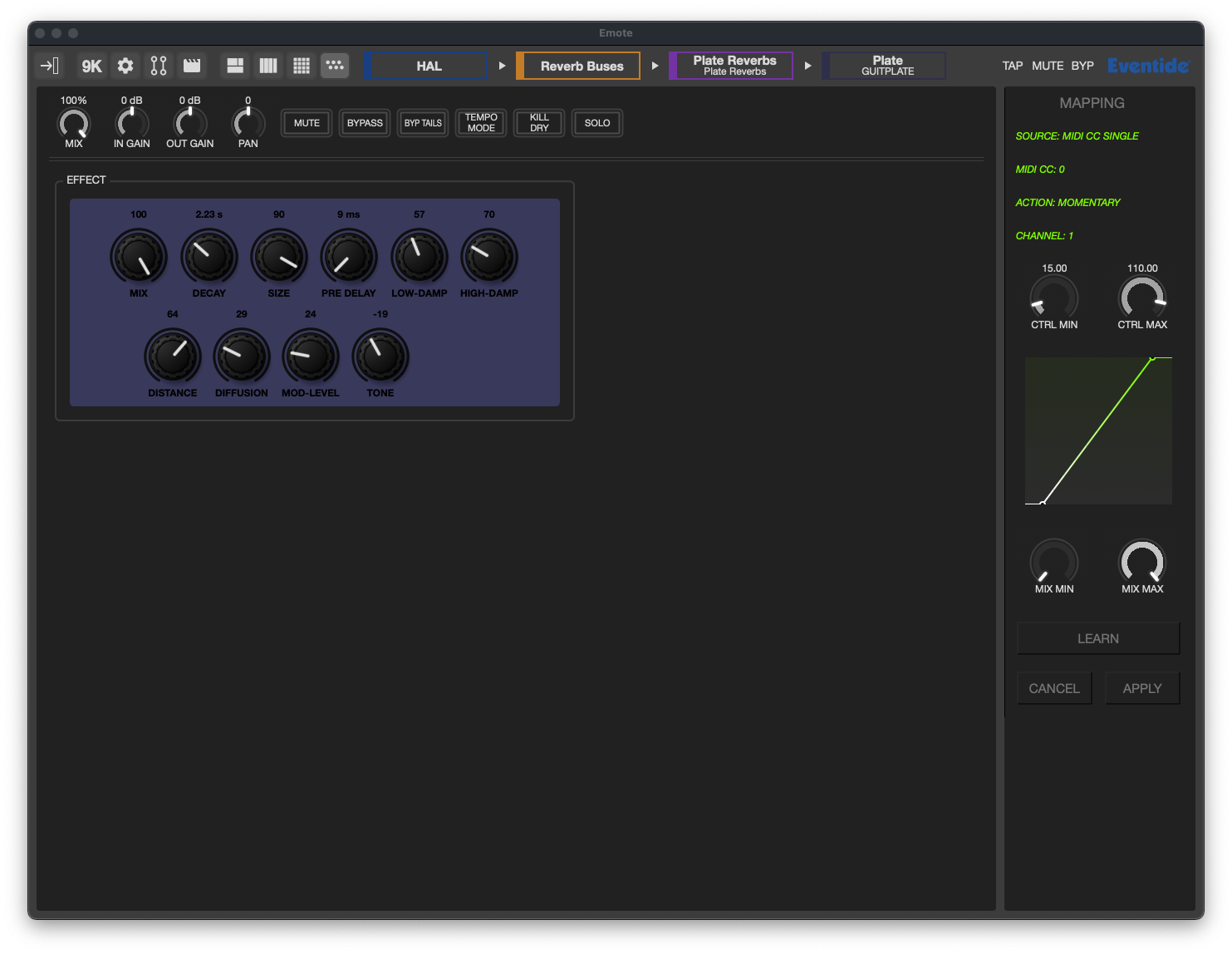 emote algorithm parameters mapping