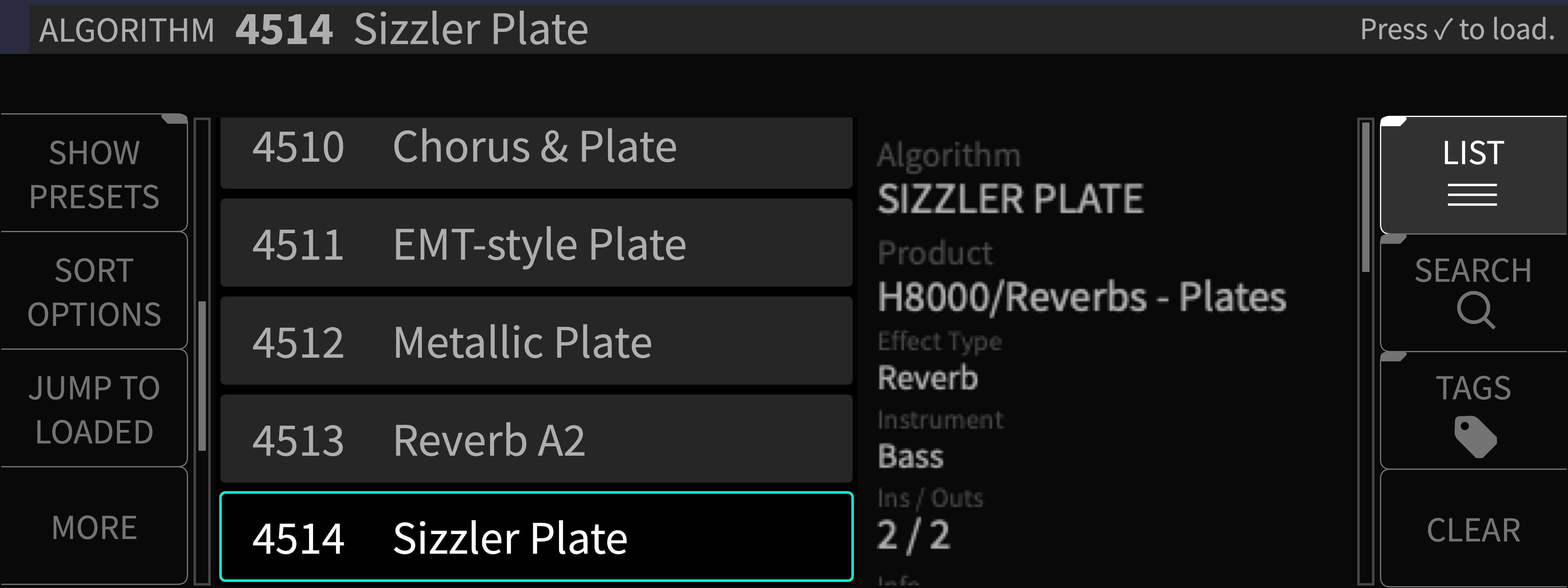 algorithm select
