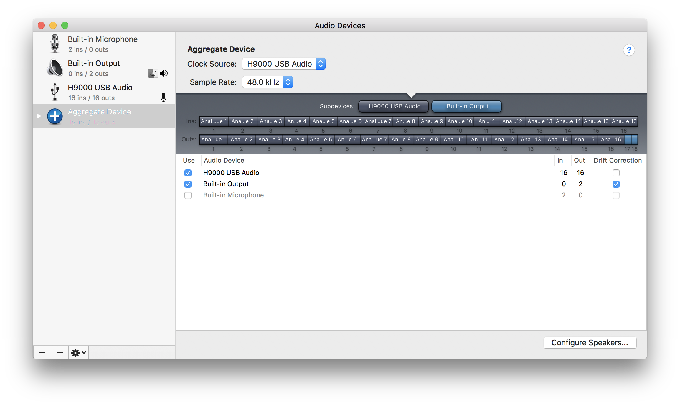 the "Audio Devices" window