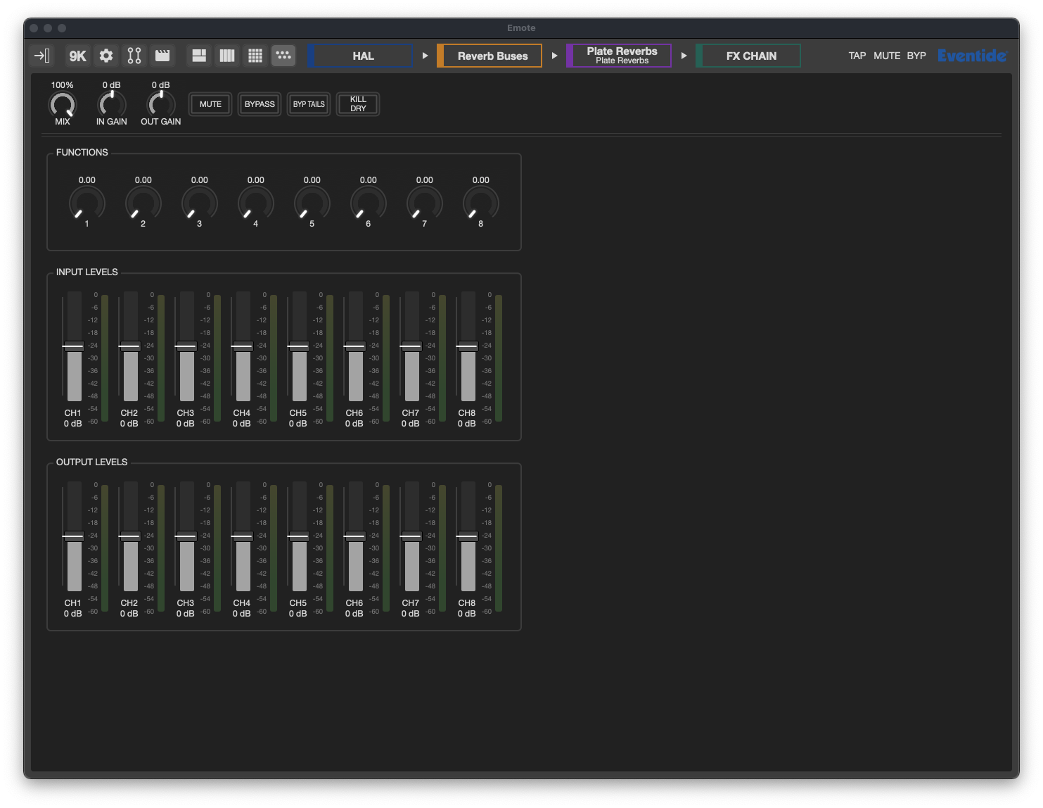 emote fx chain parameters